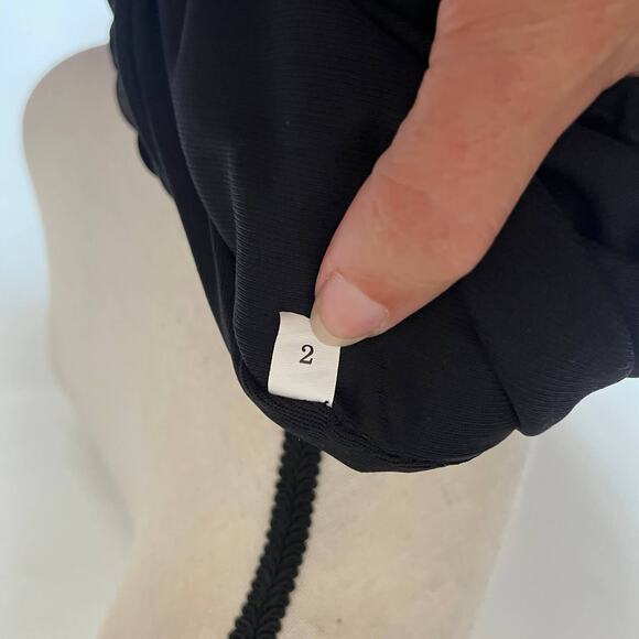 Vintage F GIRL Rhinestone Whimsigoth Womens Top 2 Black Gathered Cuff Hem Sheer - Picture 10 of 11